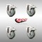 Service Caster 4 Inch 316SS Gray Polyurethane Swivel Bolt Hole Caster Set with Lock Brake SCC SCC-SS316BHTTL20S414-PPUB-4 - alternate 3